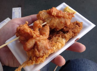 唐揚げとマグロカツ